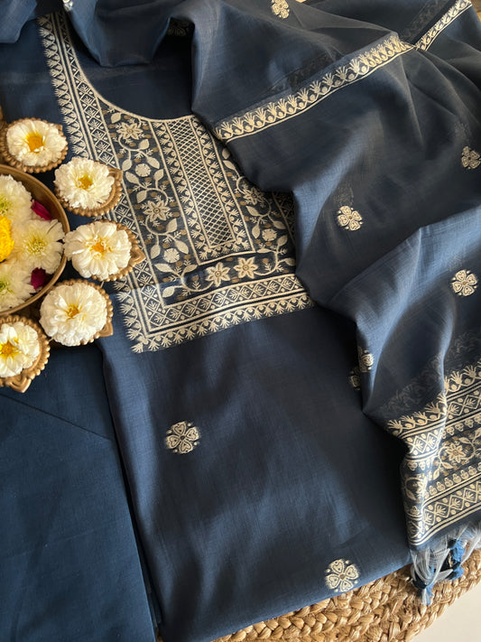 SLUB CHANDERI SUIT (PH6526)