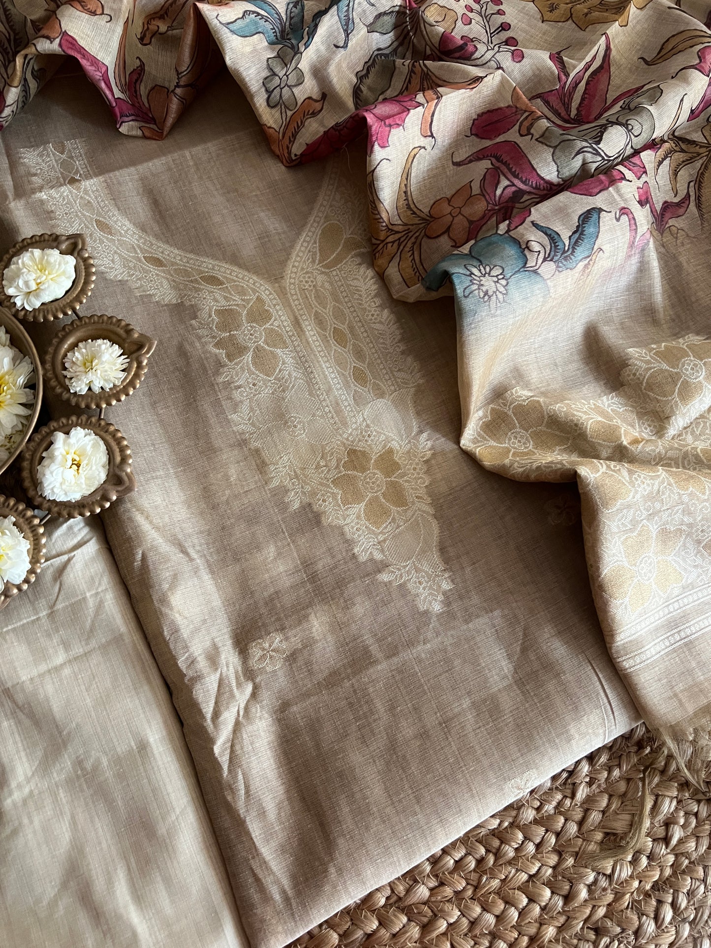 SLUB CHANDERI SUIT (PH7313)