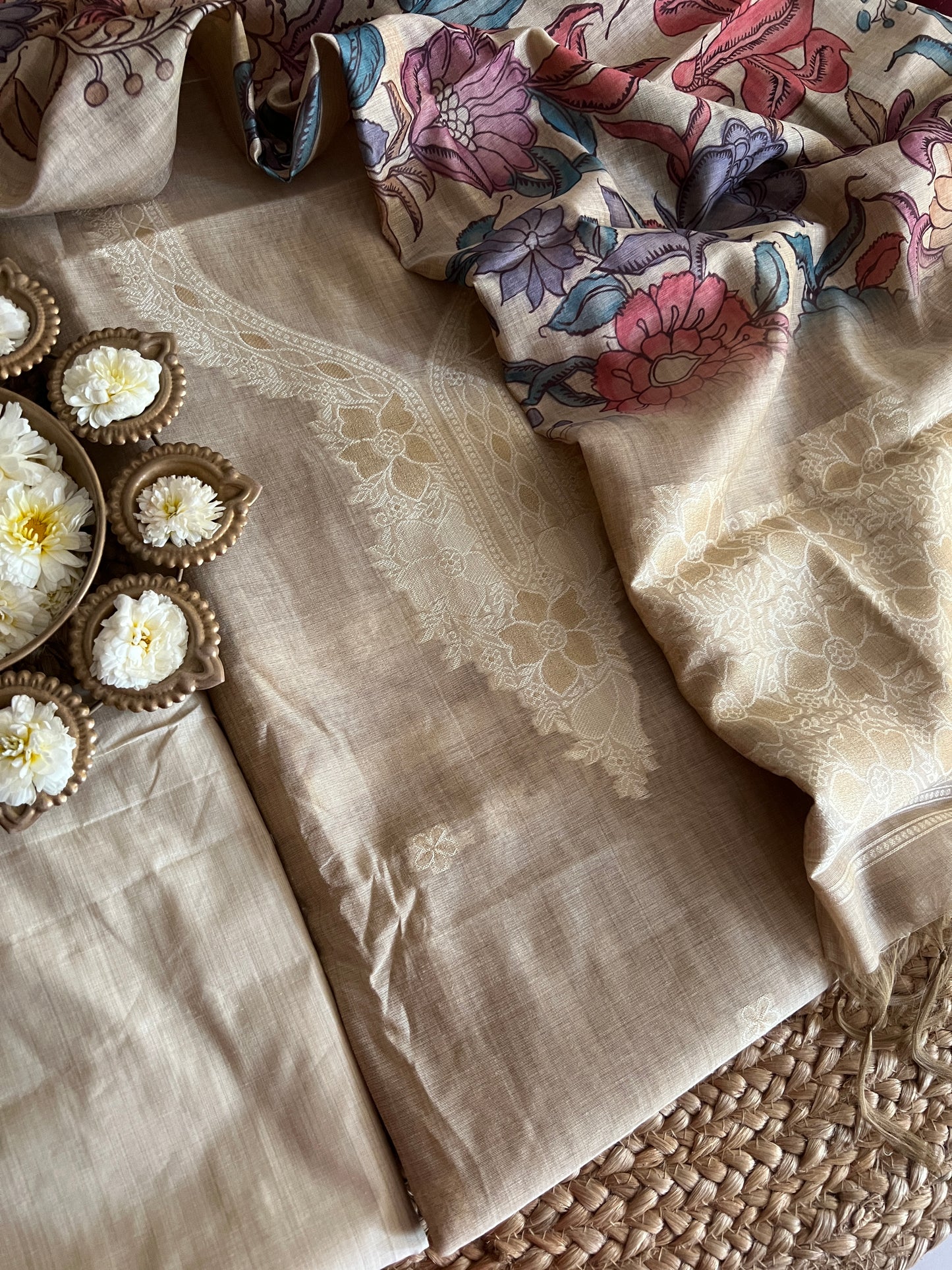 SLUB CHANDERI SUIT (PH7314)