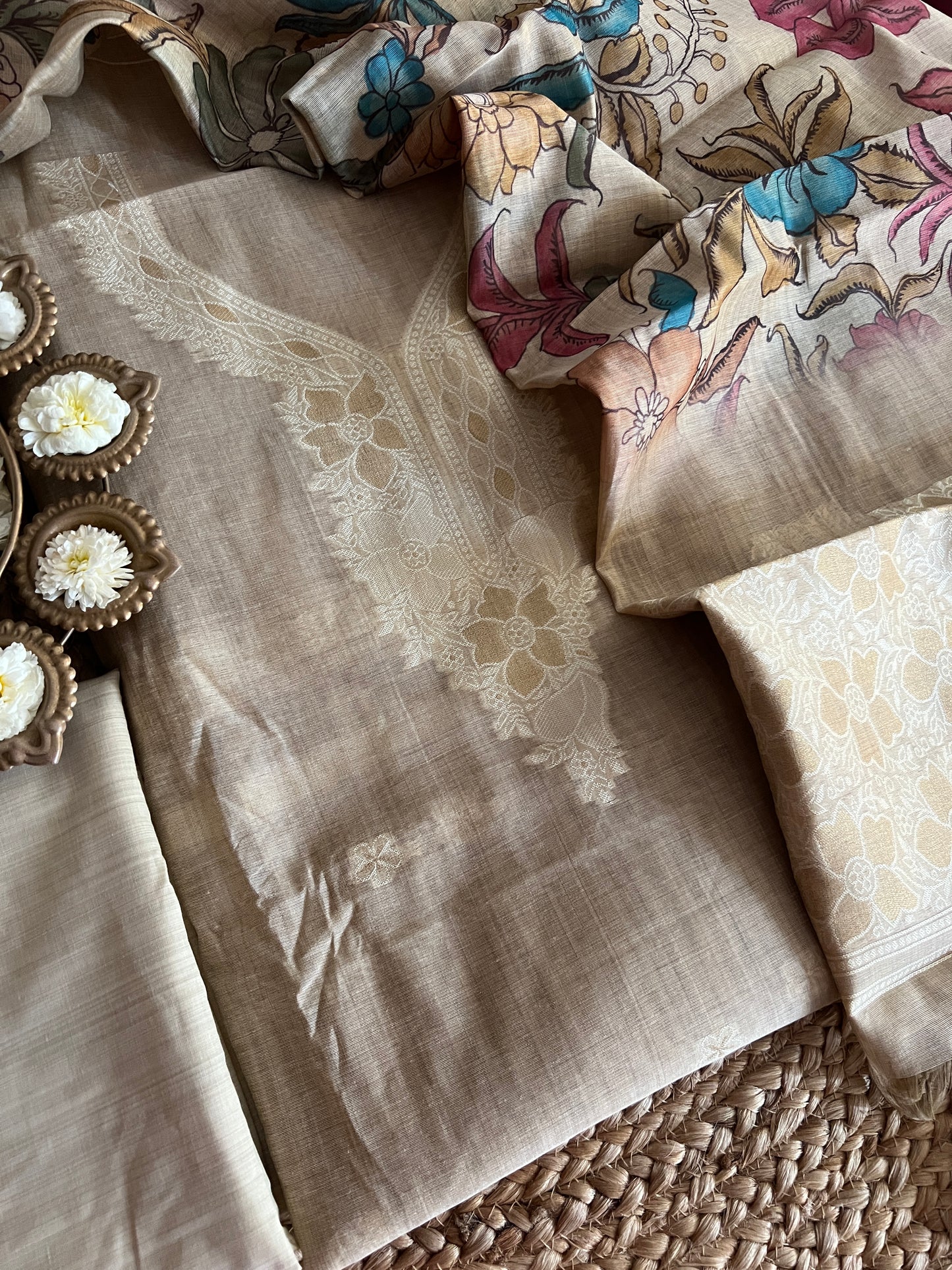 SLUB CHANDERI SUIT (PH7315)