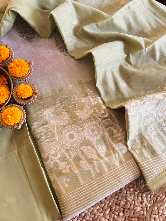SLUB CHANDERI SUIT (PH7425)