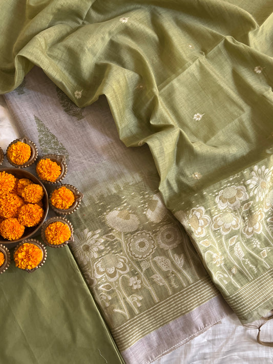 SLUB CHANDERI SUIT (PH7425)