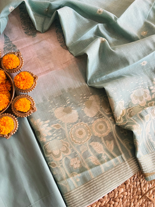 SLUB CHANDERI SUIT (PH7427)