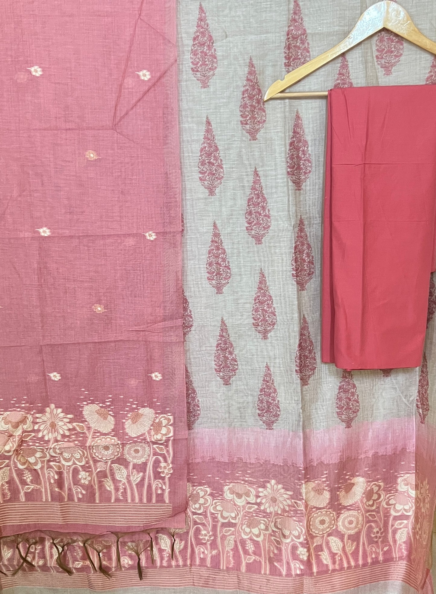 SLUB CHANDERI SUIT (PH7428)