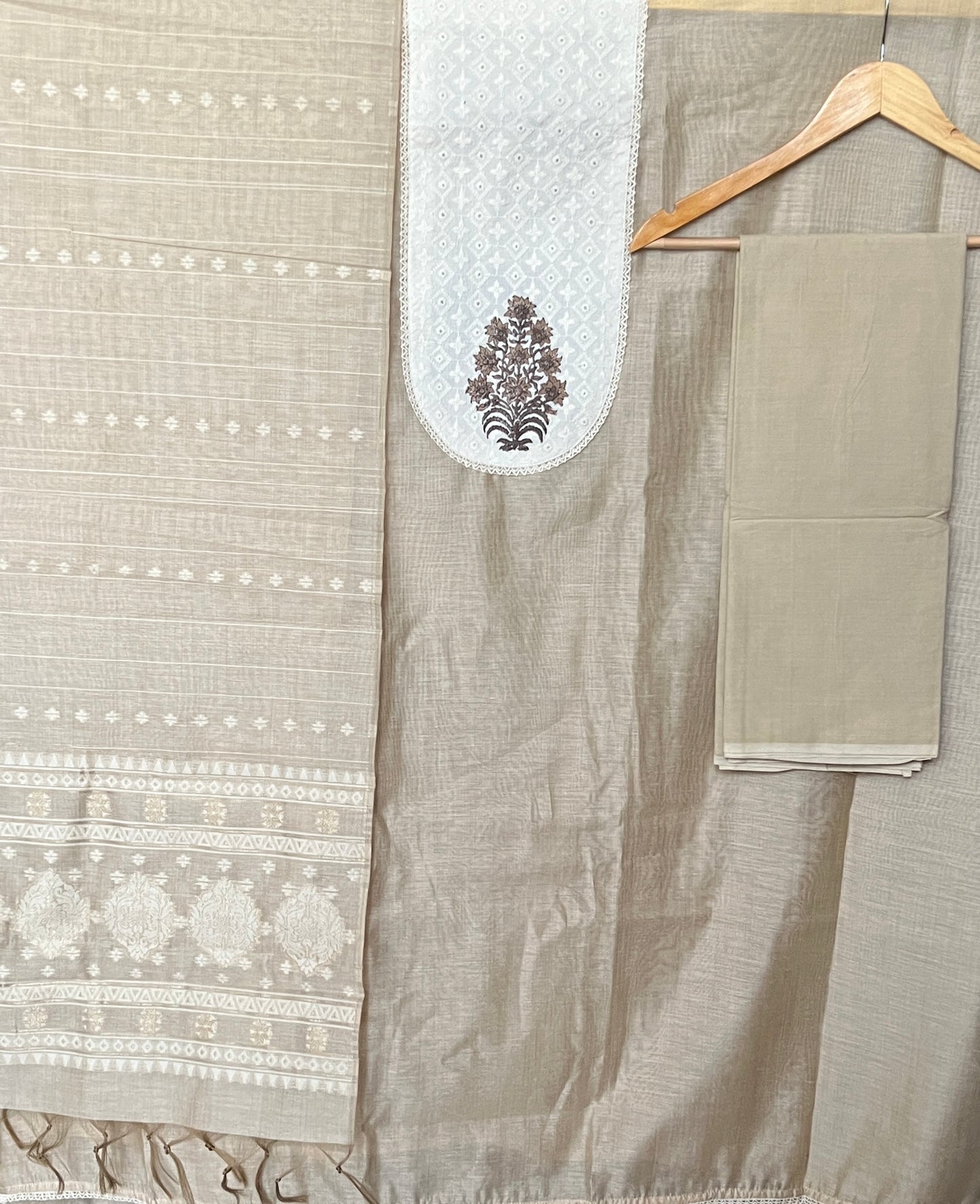 SLUB CHANDERI SUIT (PH7537)