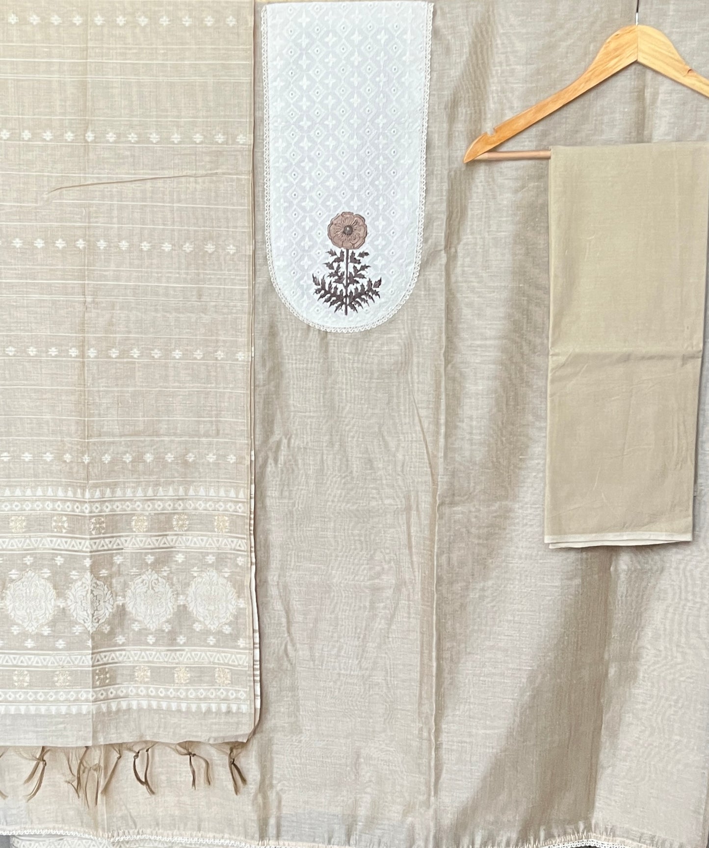 SLUB CHANDERI SUIT (PH7539)