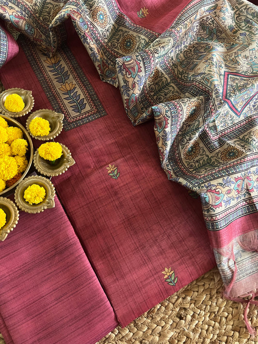 SEMI TUSSAR SUIT (PH7883)