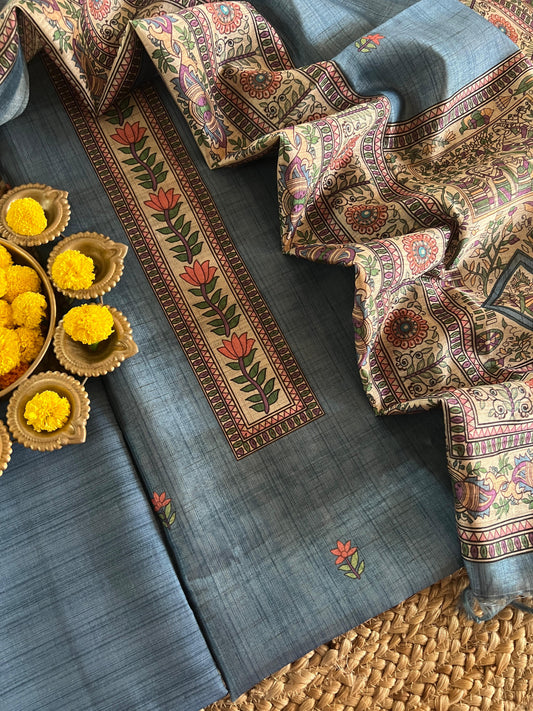 SEMI TUSSAR SUIT (PH7885)