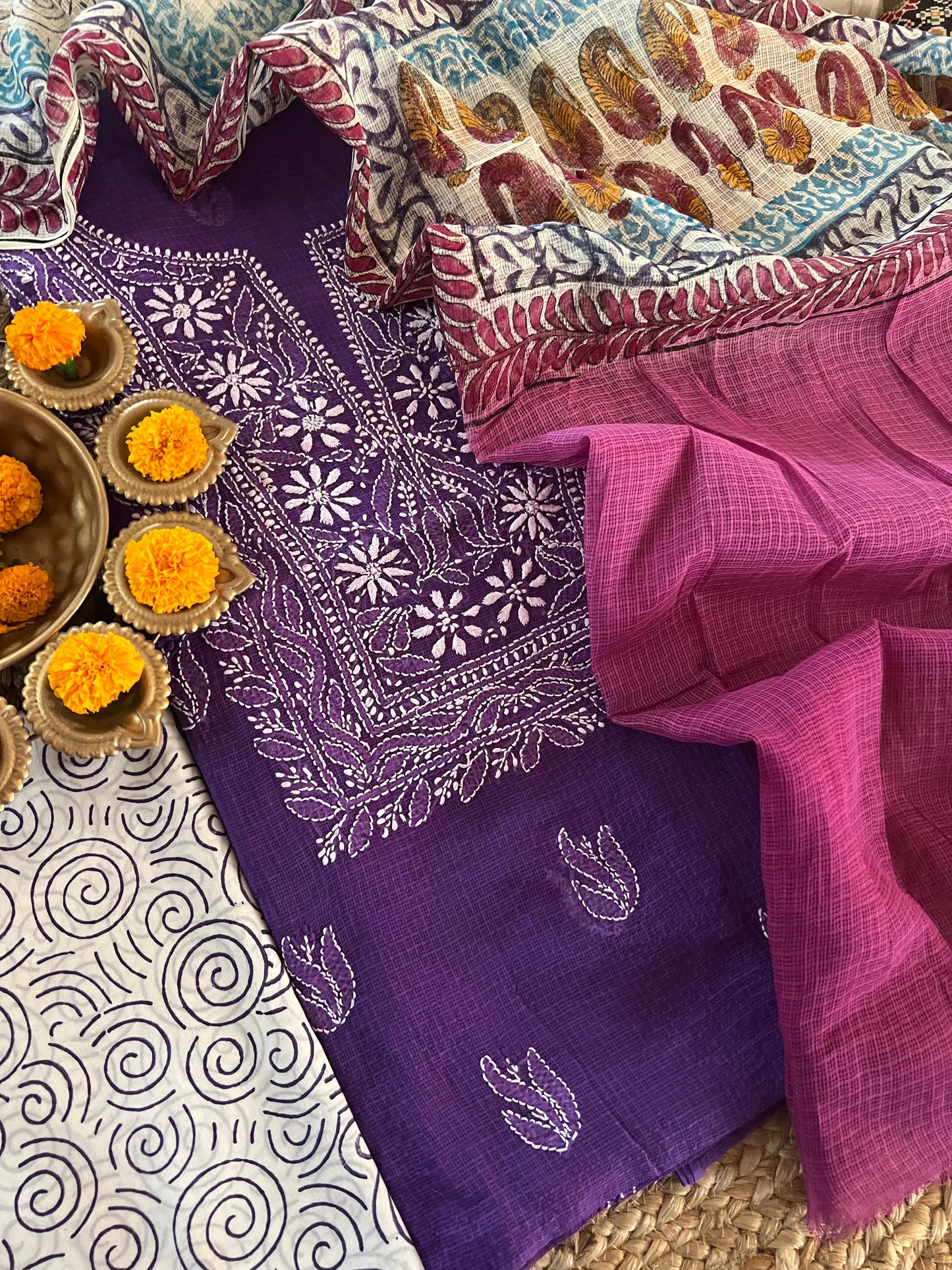 CHIKANKARI SUITS (PH8104)