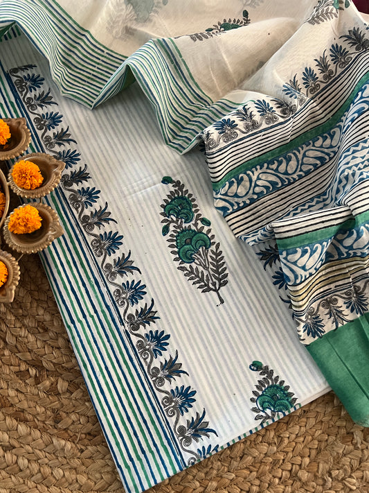 COTTON BLOCK PRINT SUIT (PH8327)