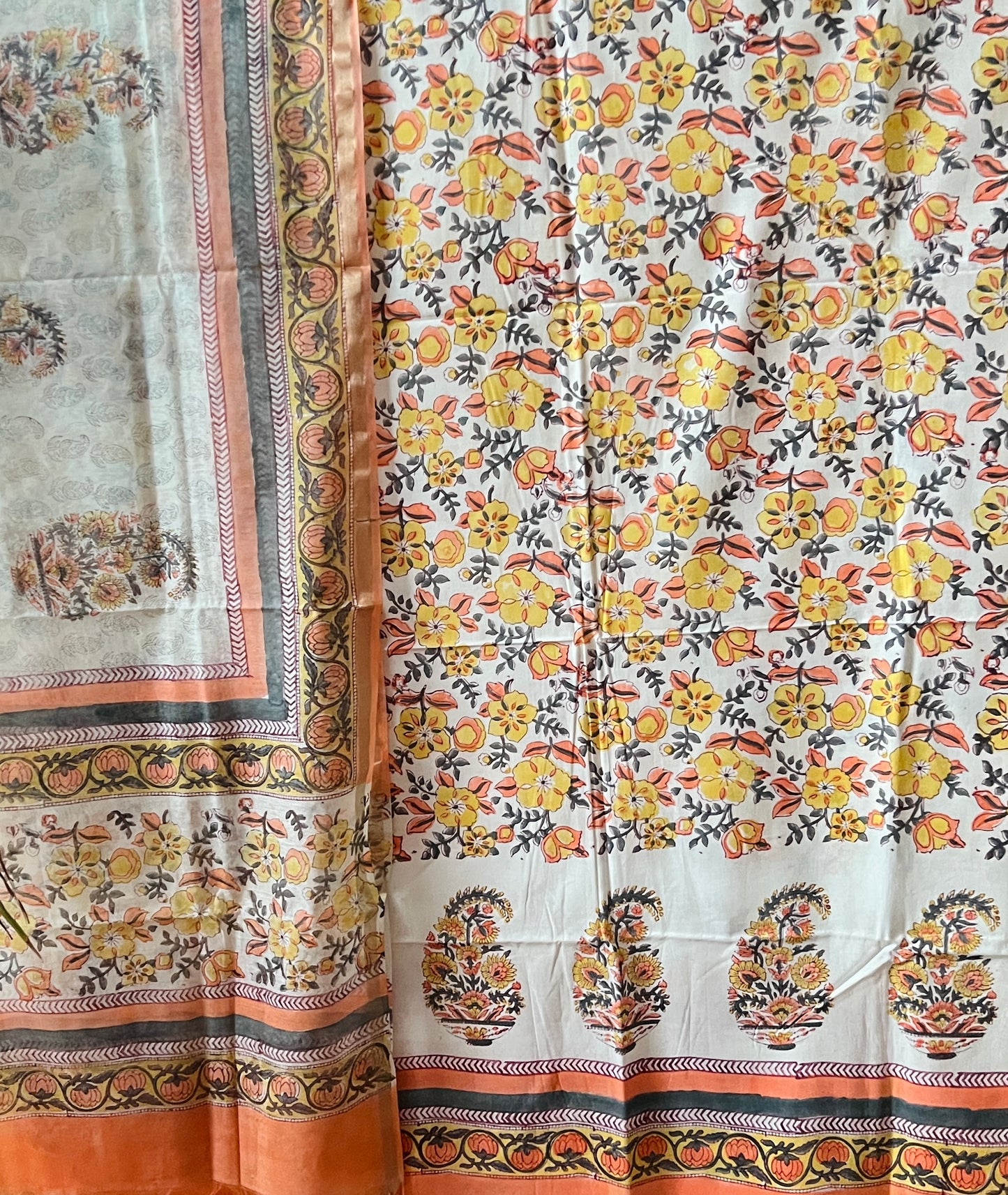 COTTON BLOCK PRINT SUIT (PH8328)