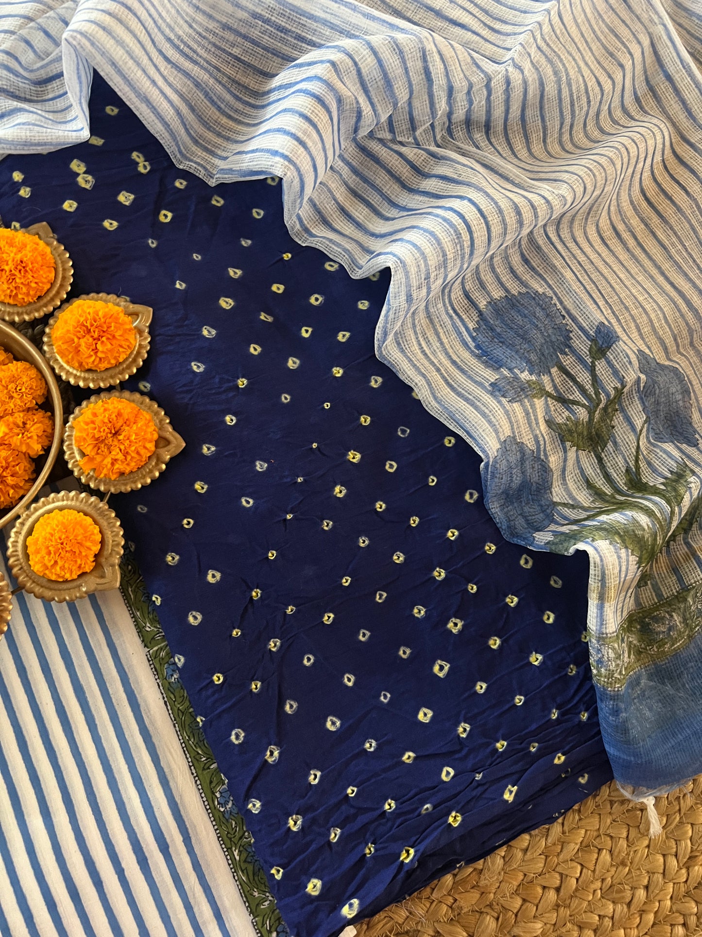 COTTON BANDHANI SUIT (PH8578)