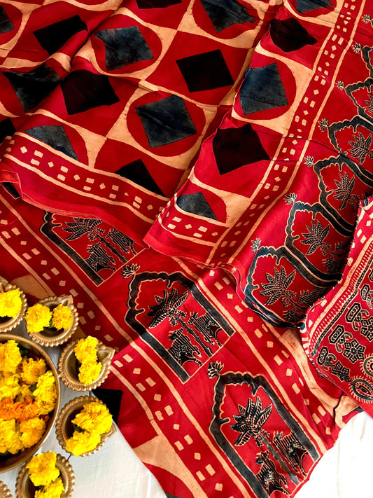 AJRAKH MODAL SILK SUIT (PH8739)