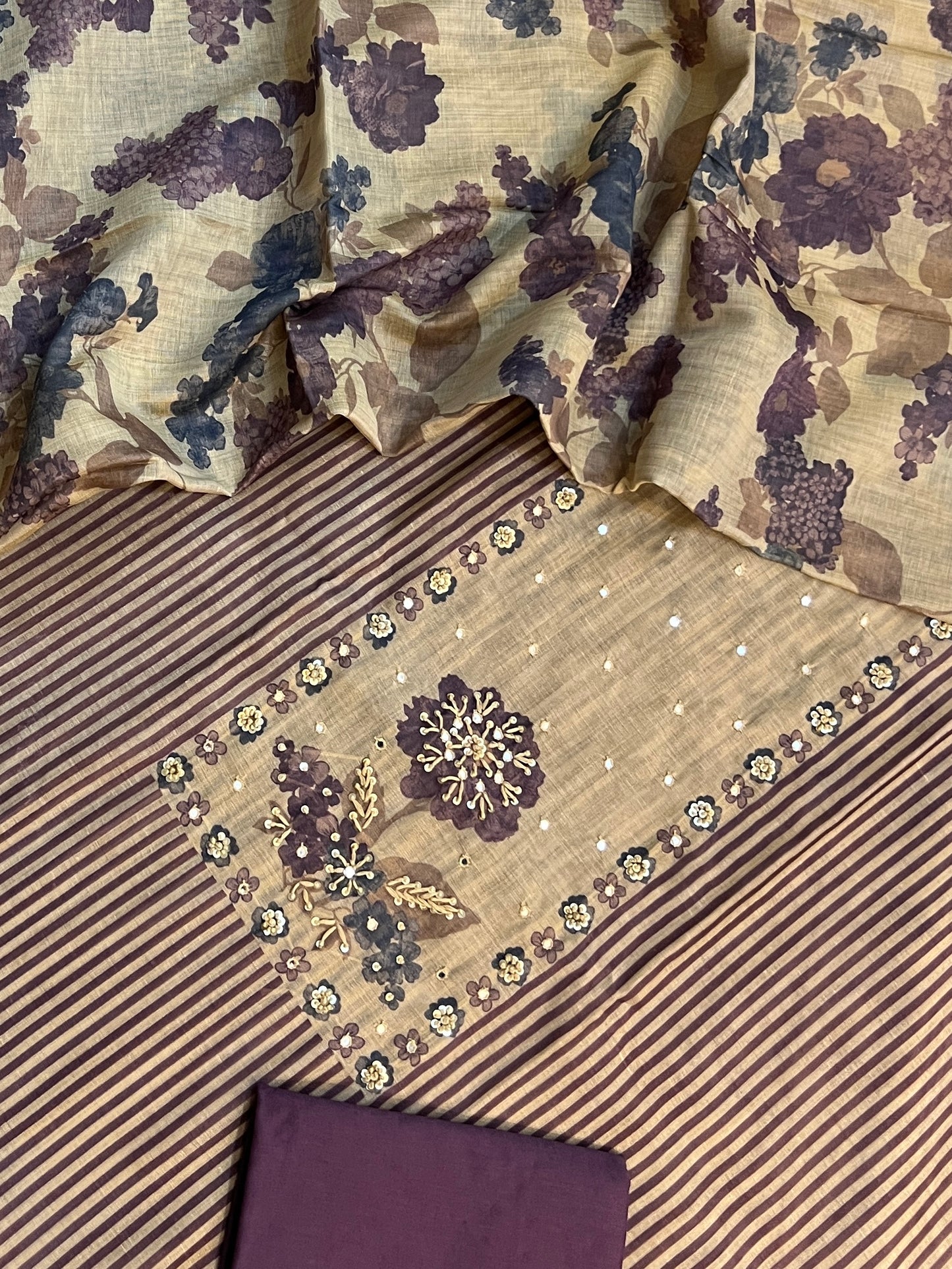 SLUB CHANDERI SILK SUITS (PH8986)
