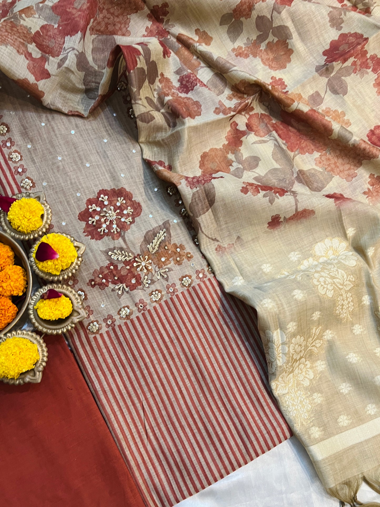 SLUB CHANDERI SUITS (PH8989)