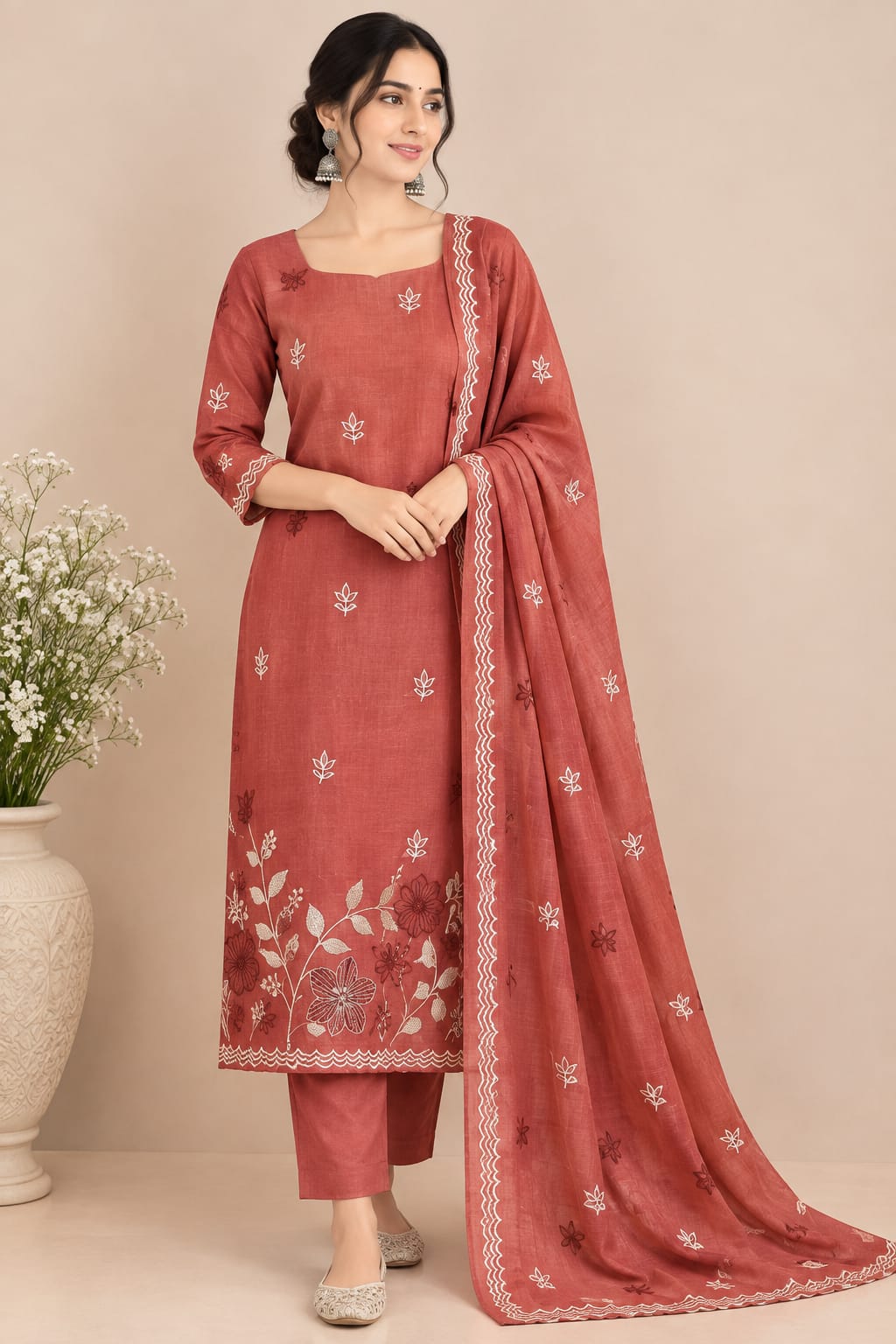 MUL CHANDERI SUIT (PH8993)