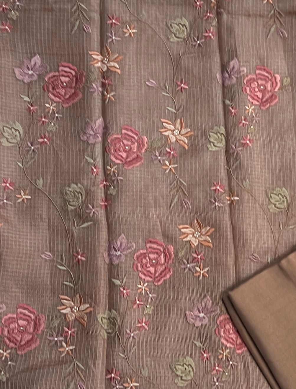 Prakriti Atelier | Pure Kota Tusser Fine Heavy Embroidery Premium Designer Suit Set (PH9004)