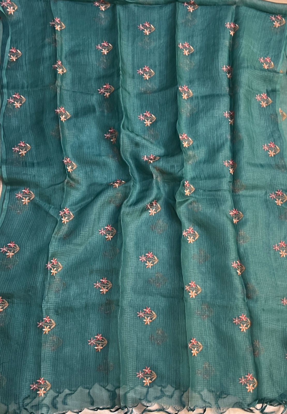 Prakriti Atelier | Pure Kota Tusser Fine Heavy Embroidery Premium Designer Suit Set (PH9005)