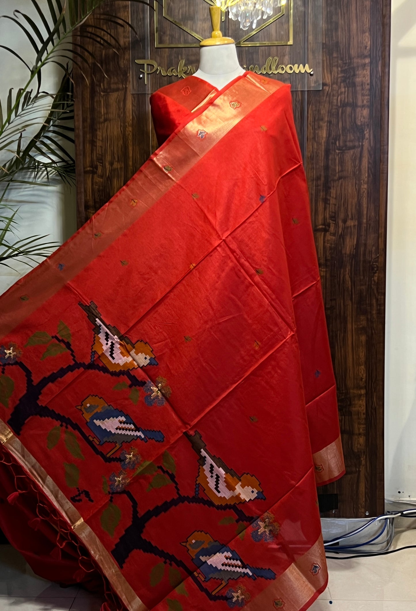 MUNGA SILK JAMDANI SAREE (PH9093)