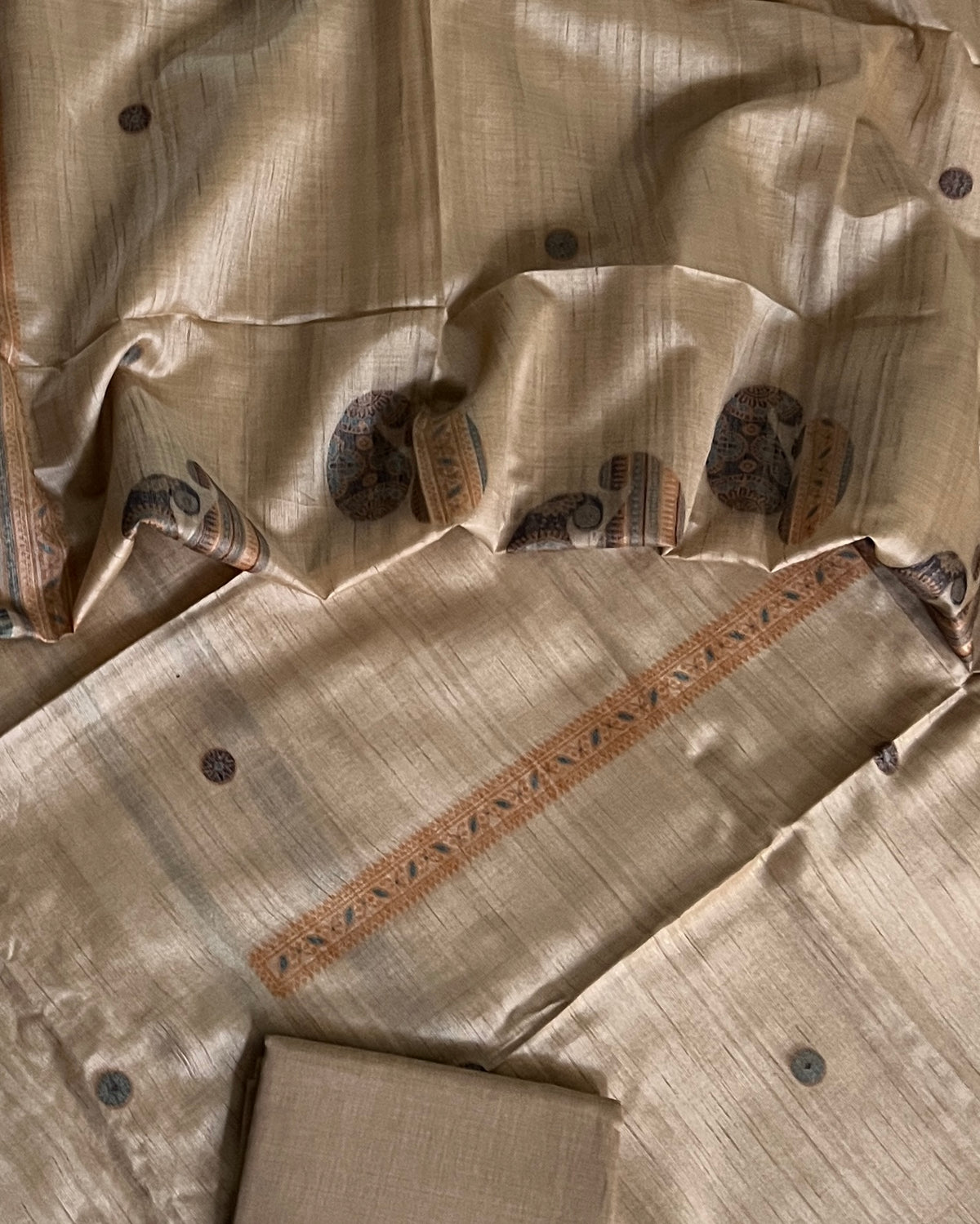 SEMI TUSSER SUIT (PH9222)