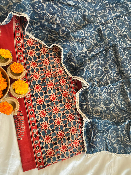 COTTON AJRAKH SUIT (PH9258)