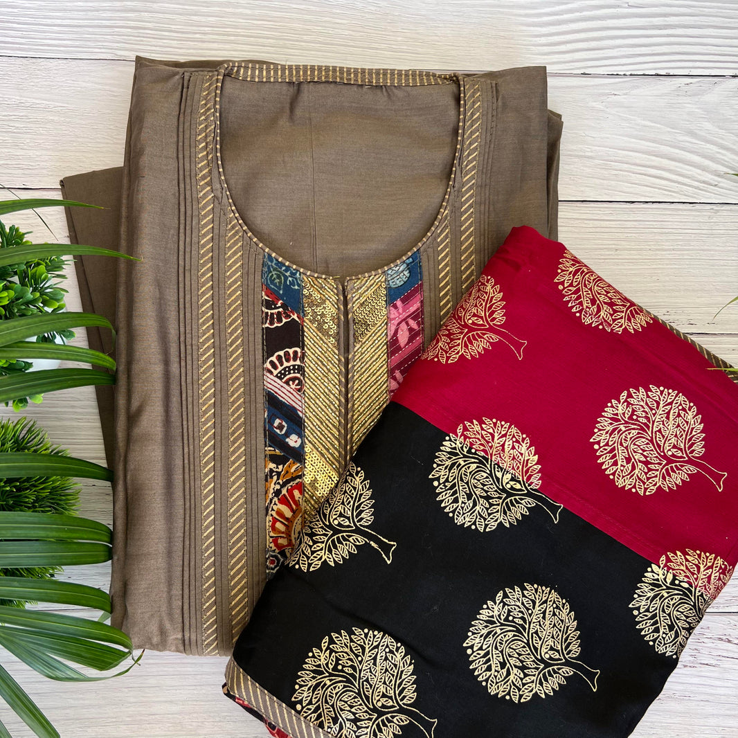 Elly handloom maheshwari silk kurta set for women