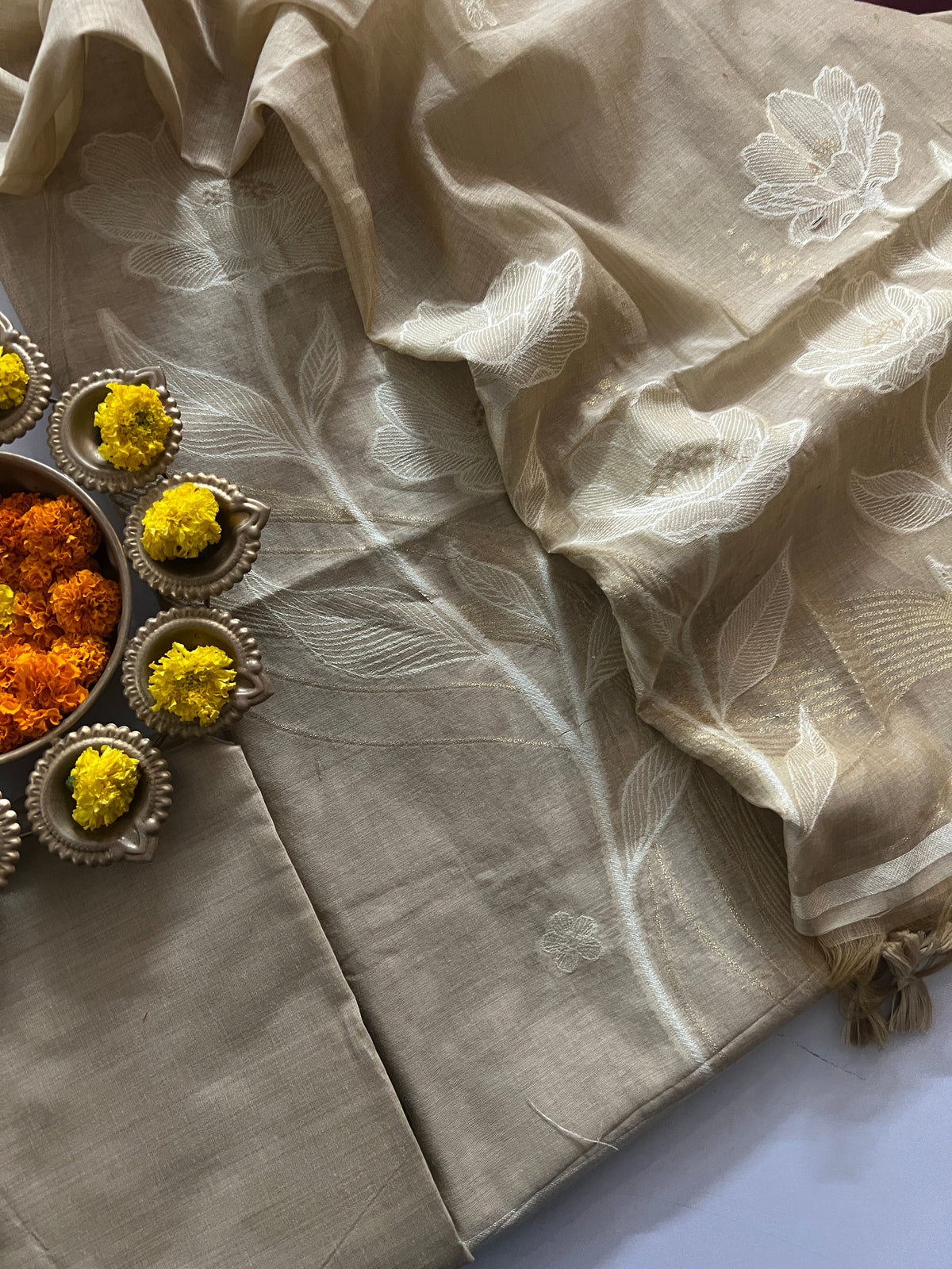 SLUB CHANDERI SUIT (PH9453)