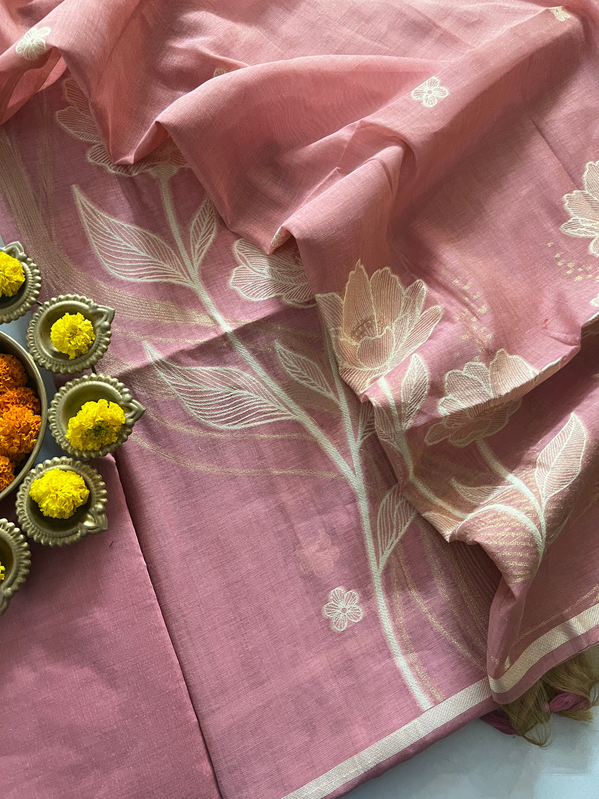 SLUB CHANDERI SUIT (PH9454)