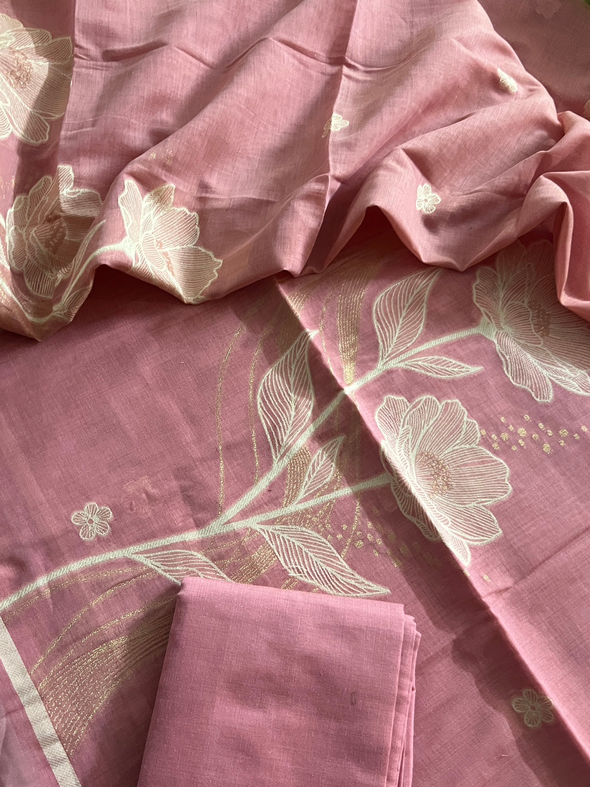 SLUB CHANDERI SUIT (PH9454)