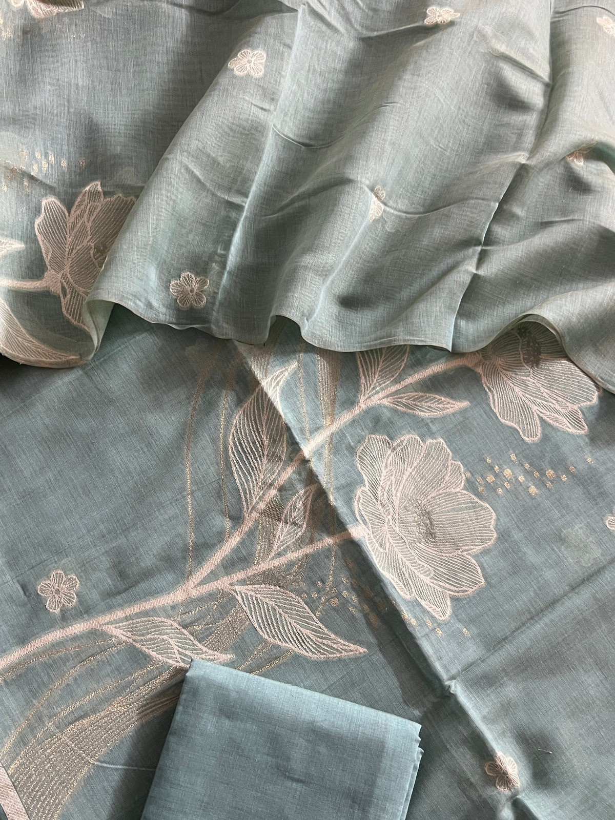 SLUB CHANDERI SUIT (PH9455)