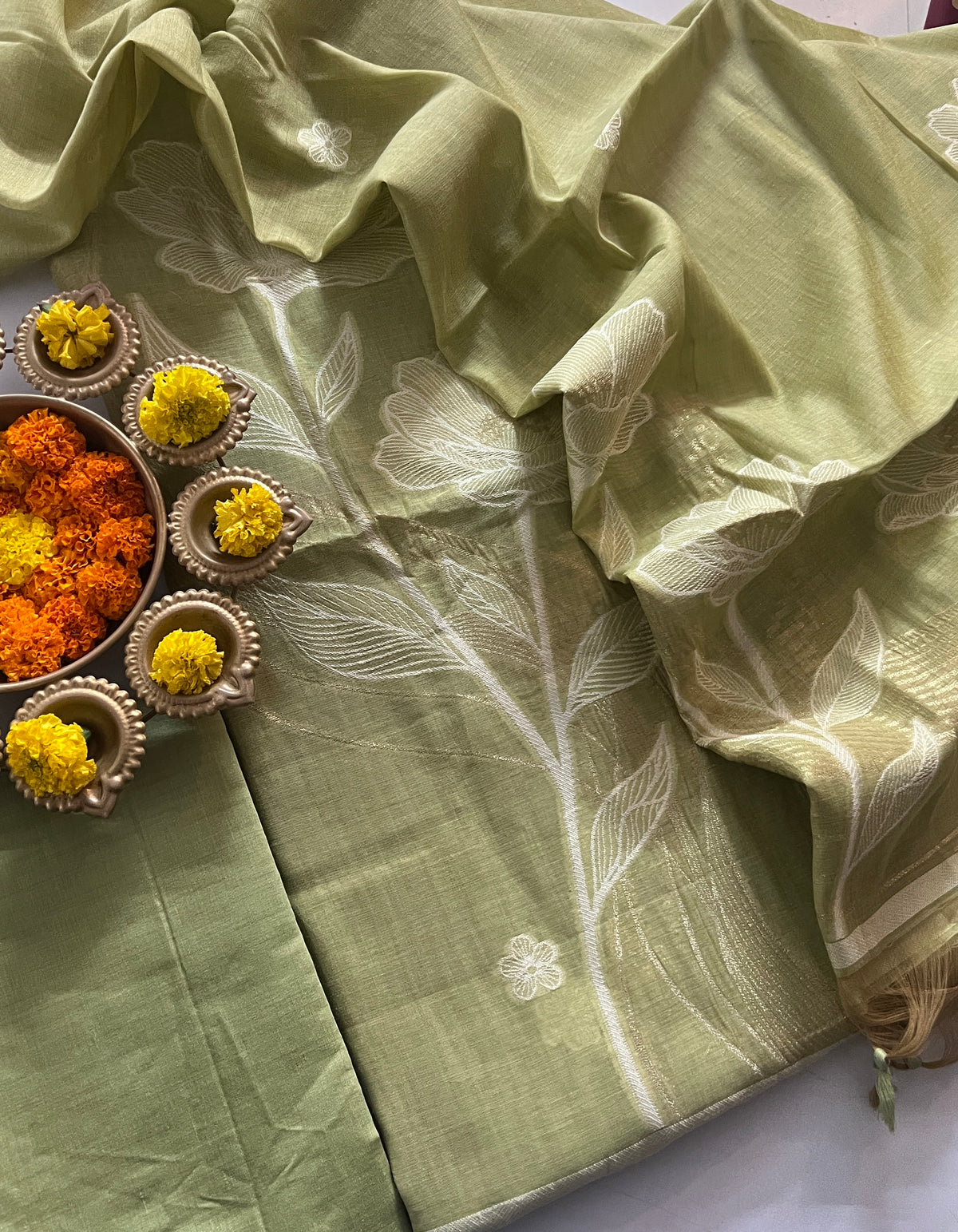 SLUB CHANDERI SUIT (PH9456)
