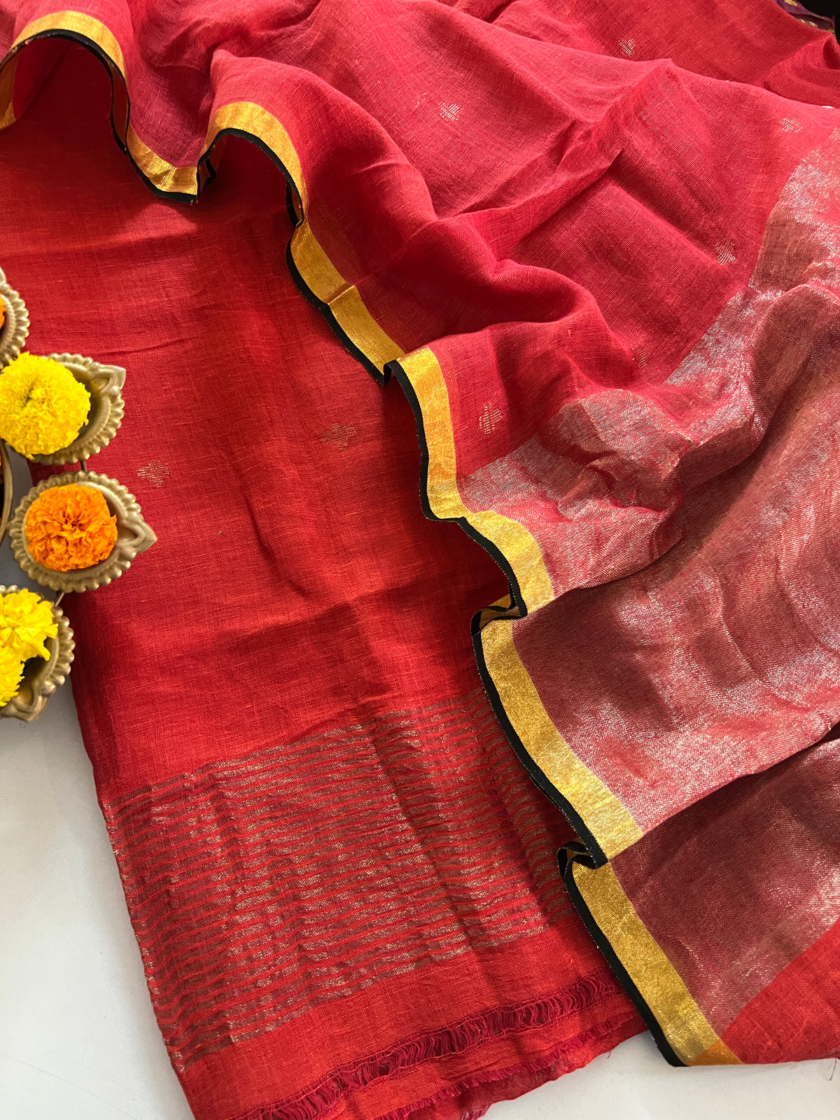 LINEN JAMDANI SUIT (PH9516)