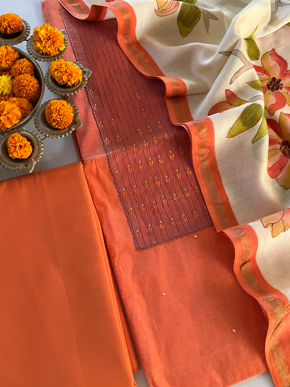 COTTON CHANDERI SUIT (PH9524)