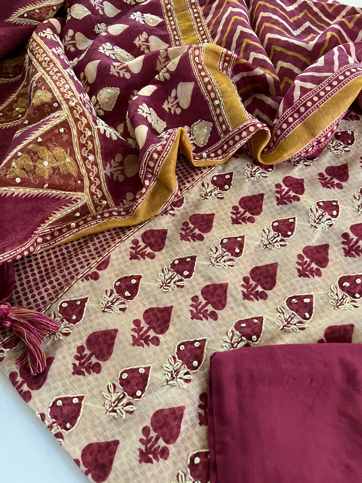 COTTON CHANDERI SUIT (PH9554)