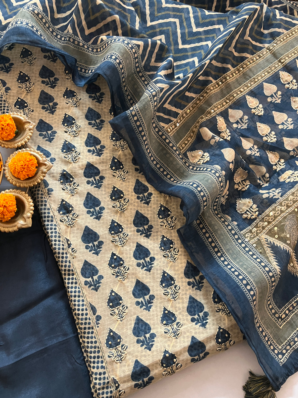 COTTON CHANDERI SUIT (PH9555)