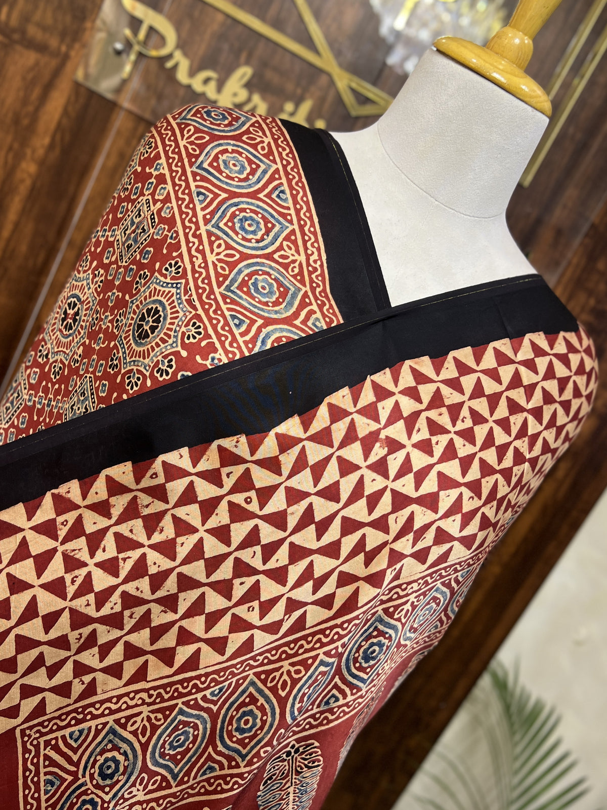 AJRAKH MODAL SILK SAREE (PH9562)