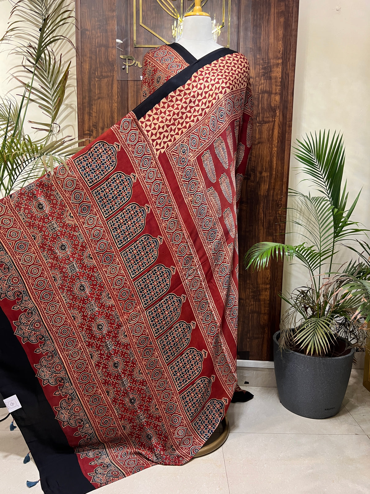 AJRAKH MODAL SILK SAREE (PH9562)
