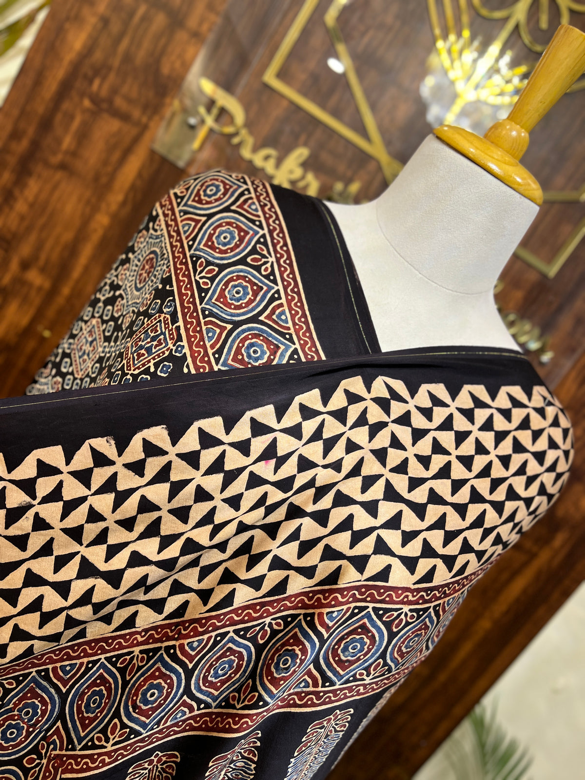 AJRAKH MODAL SILK SAREE (PH9563)