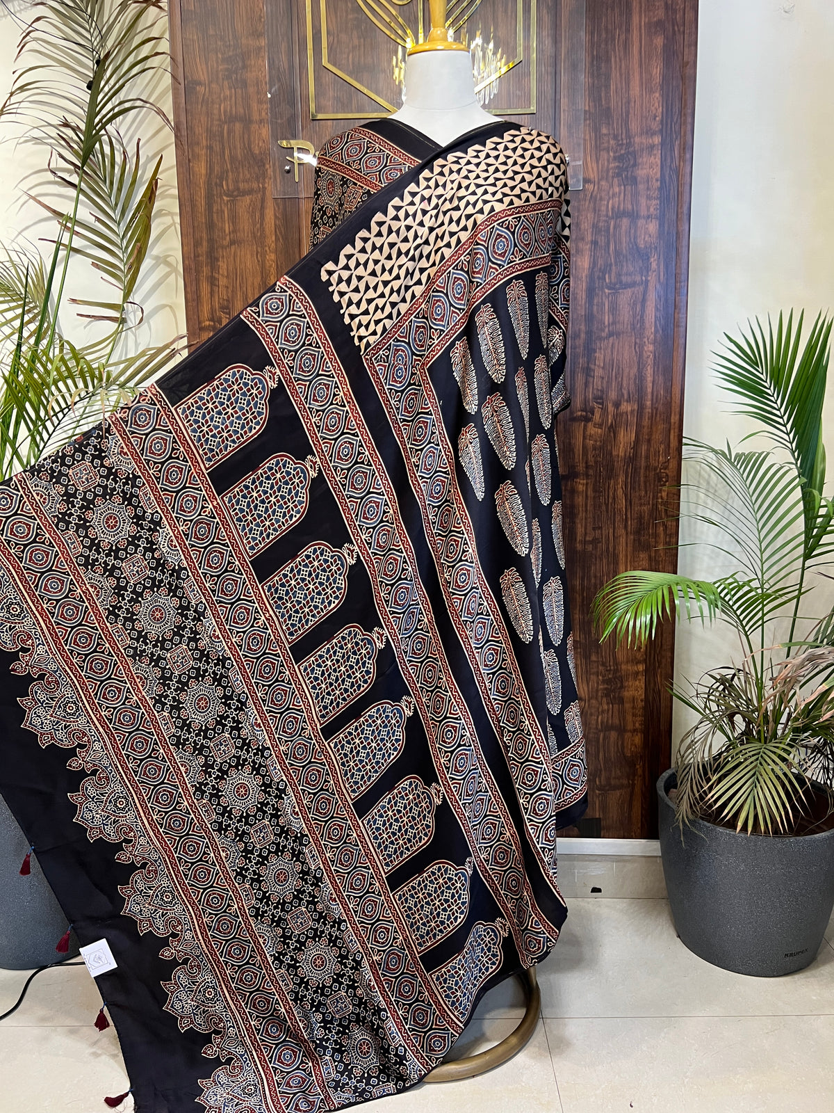 AJRAKH MODAL SILK SAREE (PH9563)