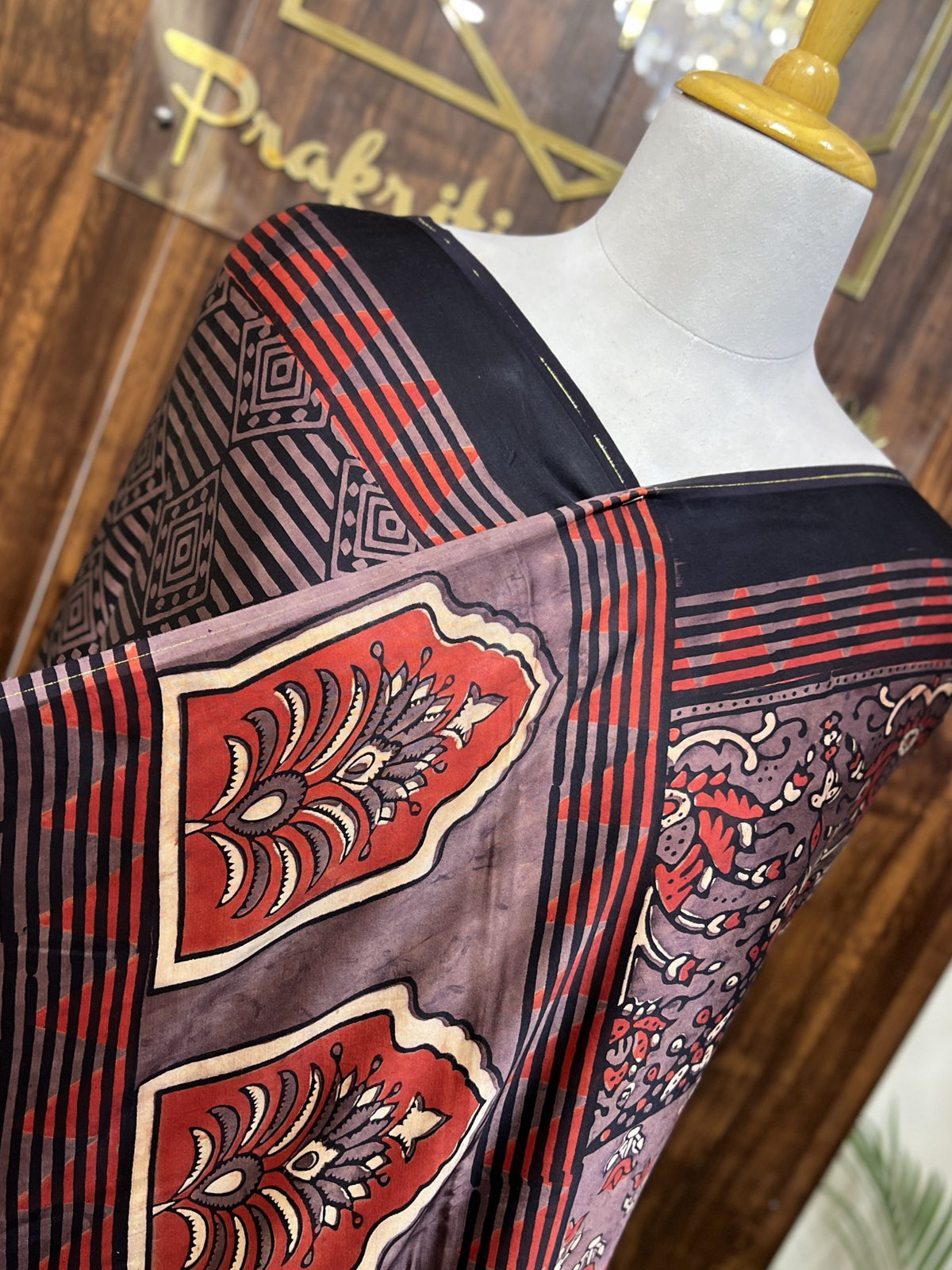 AJRAKH MODAL SILK SAREE (PH9564)