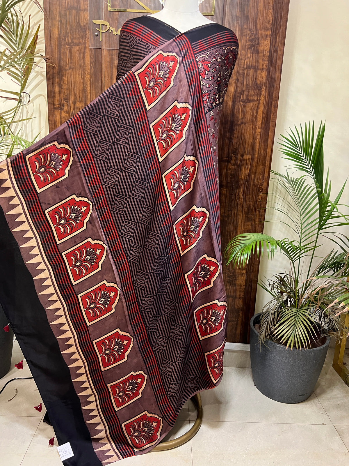 AJRAKH MODAL SILK SAREE (PH9564)