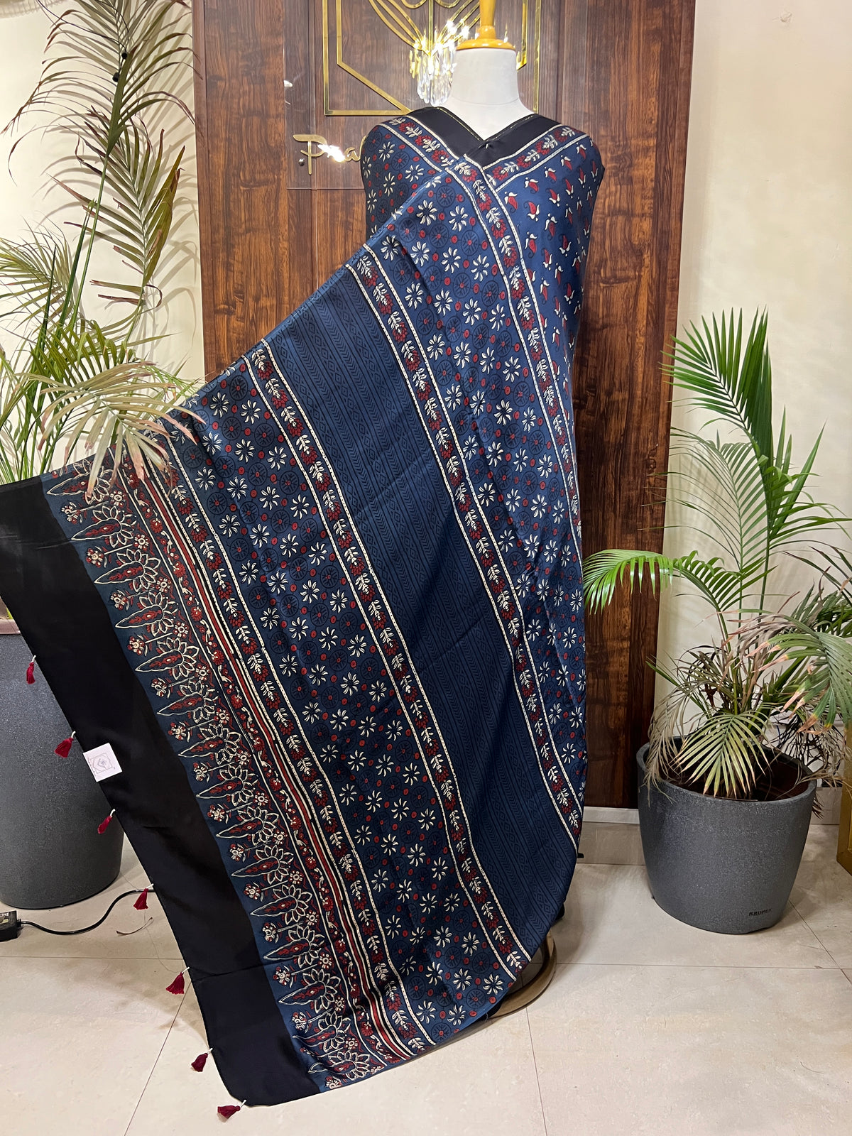 AJRAKH MODAL SILK SAREE (PH9567)