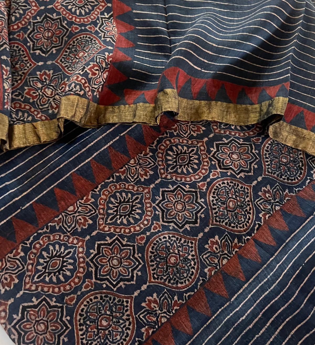 AJRAKH LINEN SILK SUIT (PH9587)