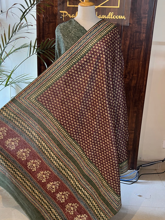 SEMI TUSSER SAREE (PH4455)