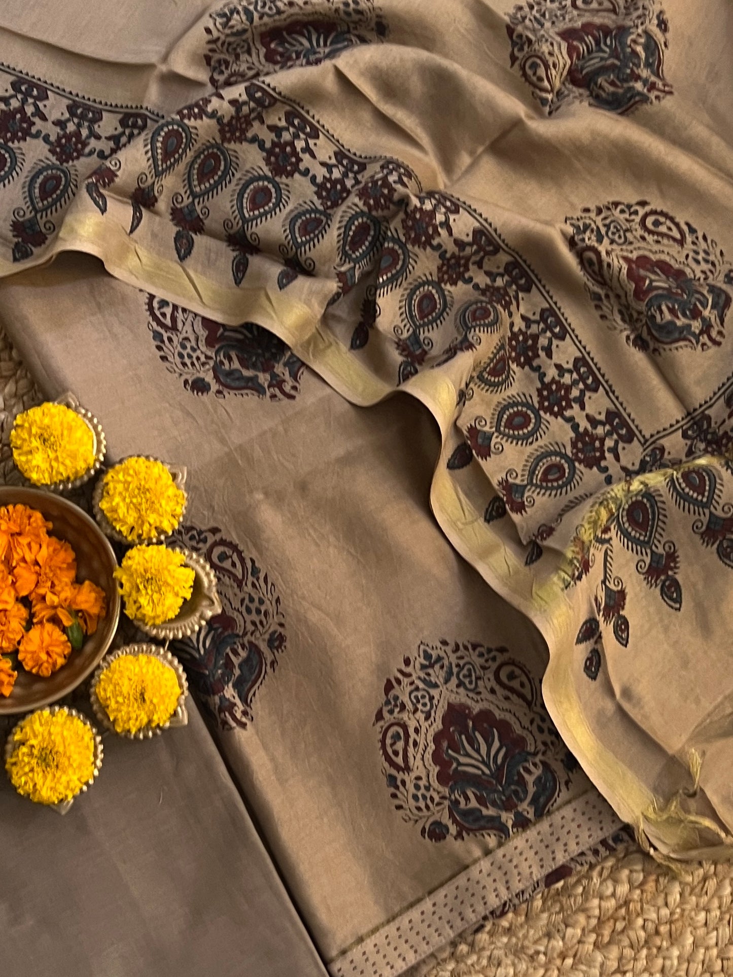 AJRAKH CHANDERI SUITS (PH9085)