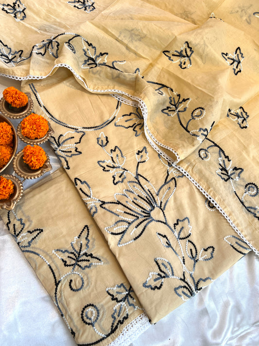 COTTON EMBROIDERY SUIT