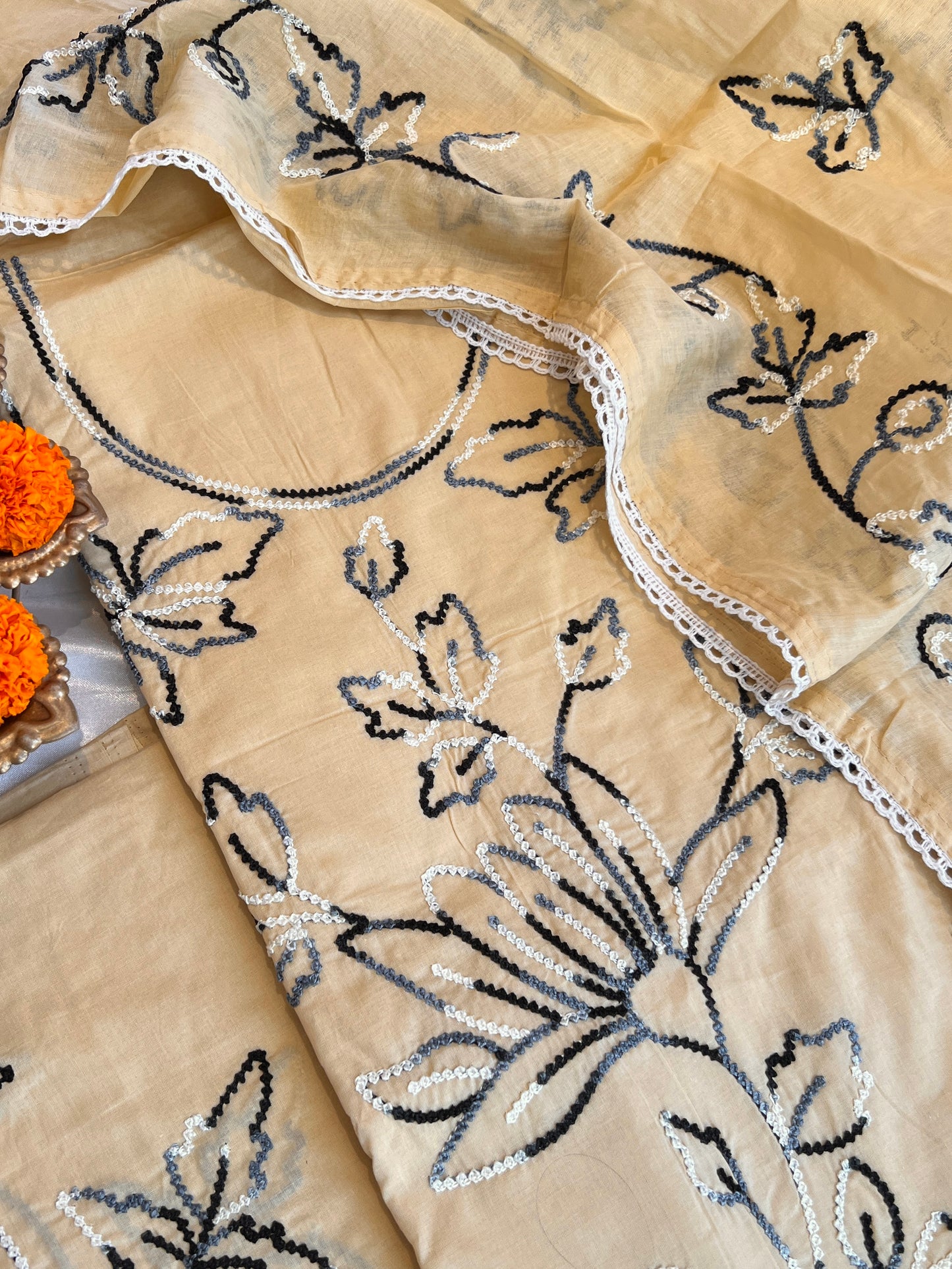 COTTON EMBROIDERY SUIT