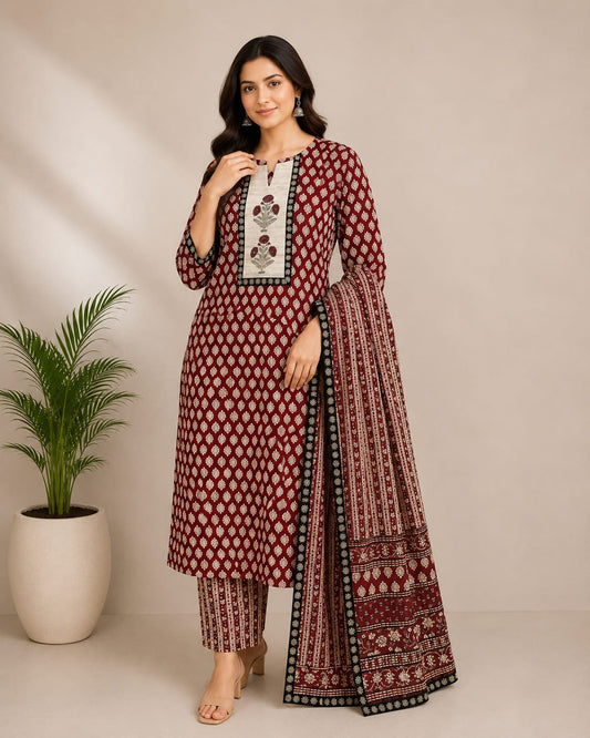 COTTON STITCHED SUIT (PH6090)