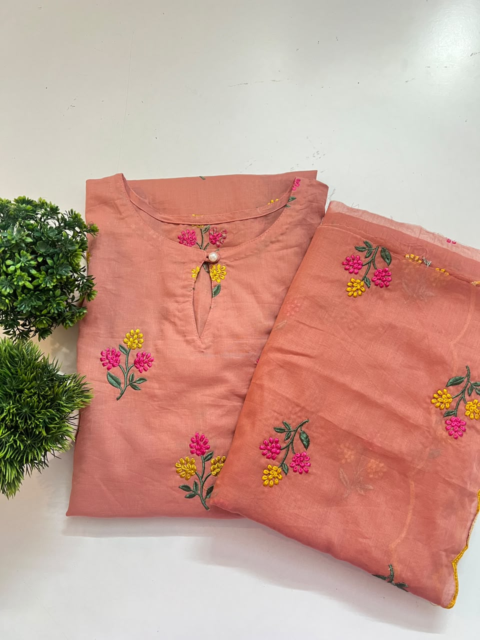 COTTON EMBROIDERY SUIT (PH9331)